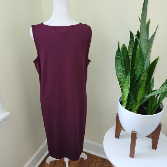 Chico's Monrovia Knee Length Dress & Jacket Eggplant Purple SZ L 12-14 Chico's 2 - Picture 8 of 16